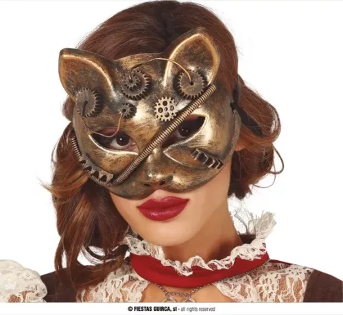 MASQUE DE CHAT STEAMPUNK PVC – Image 2