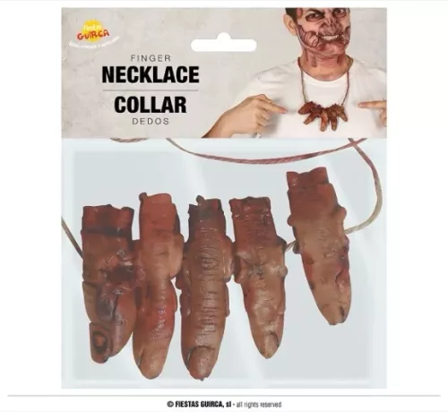 COLLIER 5 DOIGTS ENSANGLANTÉS
