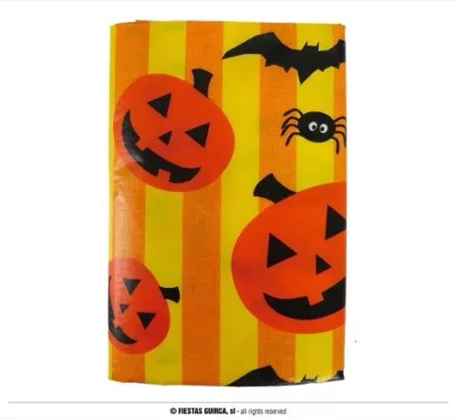 NAPPE HALLOWEEN JAUNE/ORANGE 130 X 175 CMS.