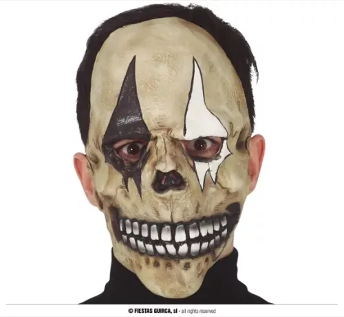 MASQUE TÊTE DE MORT HARLEQUIN LATEX