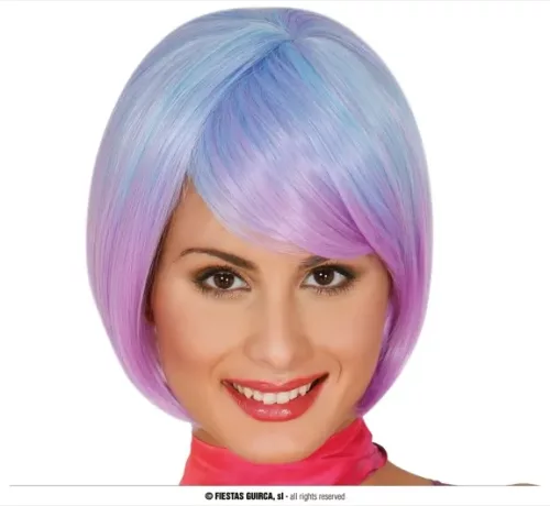 PERRUQUE BLEUE COURTE