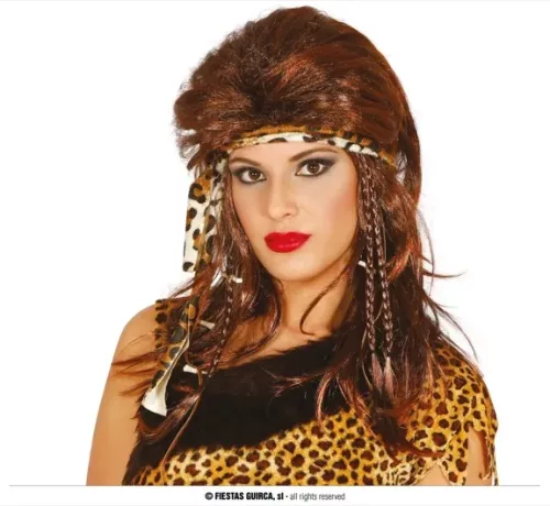 PERRUQUE FEMME DESS CAVERNES AVEC RUBAN (BOÎTE)