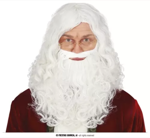 PERRUQUE AVEC BARBE NOËL EXTRA (BOÎTE)