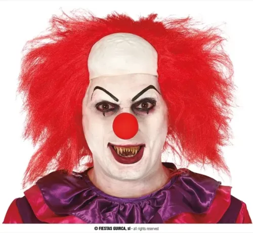 PERRUQUE CLOWN TERREUR AVEC BOÎTE
