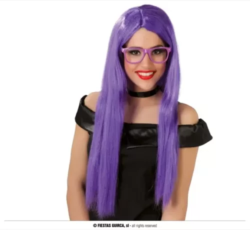 PERRUQUE CHEVEUX LONGS LILAS