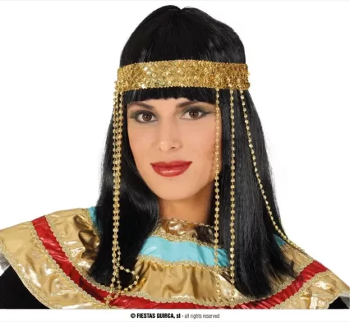 PERRUQUE D'EGYPCIENNE AVEC DIADEME (BOÎTE)
