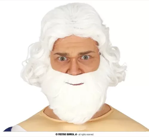 PERRUQUE ET BARBE BLANCHES  (BOÎTE)