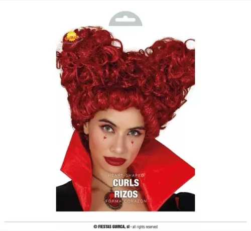 PERRUQUE COEUR ROUX DANS BOÎTE/CARTON