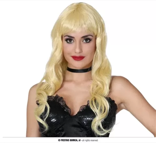 PERRUQUE BOUCLES BLONDE (BOÎTE)