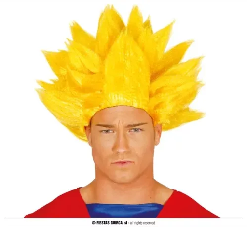 PERRUQUE GUERRIER JAUNE (BOÎTE)