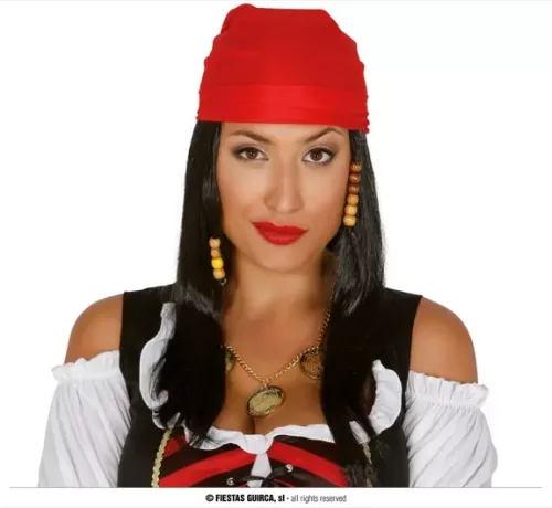 PERRUQUE AVEC BANDANA PIRATE (BOÎTE)