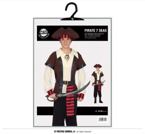 PIRATE DES SEPT MERS ENFANTS TAILLE 14-16 ANS – Image 4