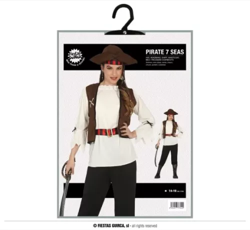 PIRATE DES SEPT MERS ENFANTS TAILLE 14-16 ANS – Image 4