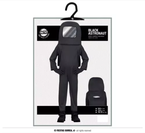 ASTRONAUTE NOIR ENFANT 5 6 ANS – Image 4