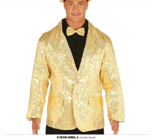 VESTE PAILLETTES DORÉE 48 50