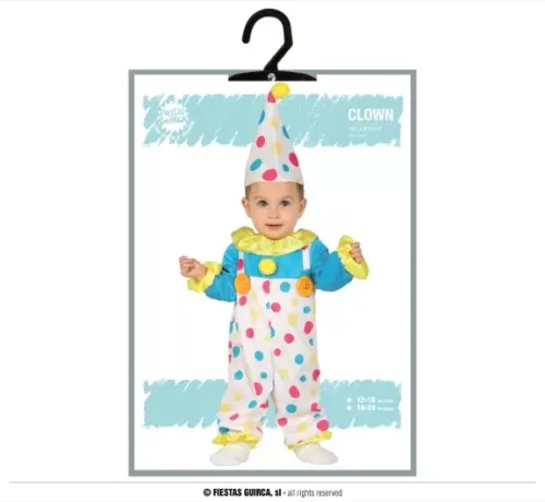 CLOWN COLORÉ BÉBÉ TAILLE 18-24 MOIS – Image 3
