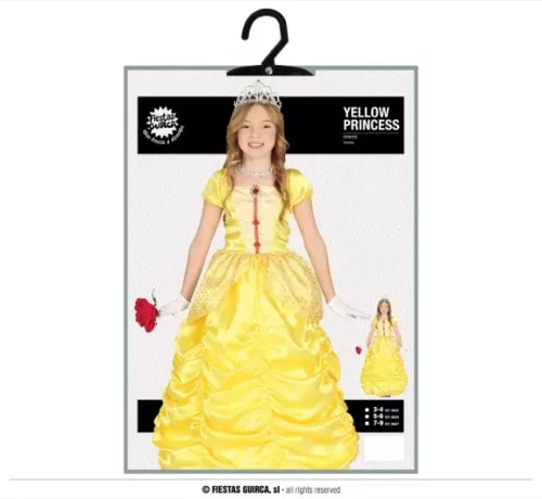 PRINCESSE JAUNE ENFANTS TAILLE 5 6 ANS – Image 3