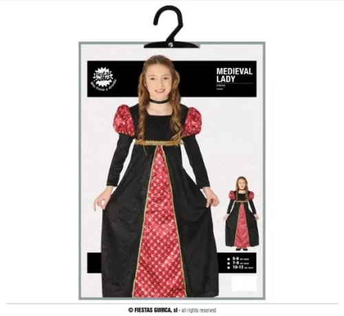 DAME MÉDIÉVALE ENFANTS TAILLE 7 9 ANS – Image 3