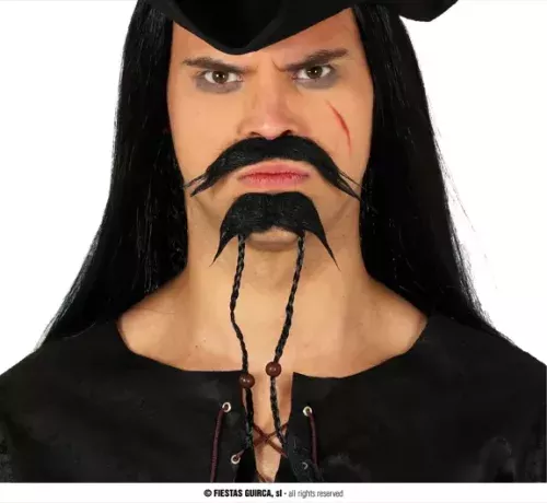 MOUSTACHE ET CACHE-OEIL DE PIRATE