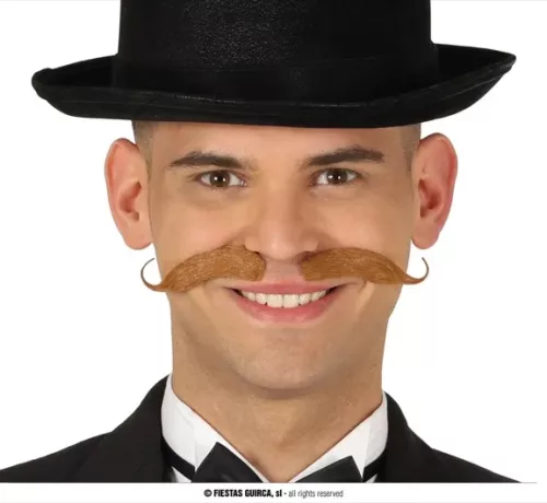 MOUSTACHE RELEVÉE MARRON