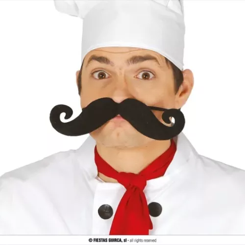 MOUSTACHE AVEC ÉLASTIQUE 21.5 CMS