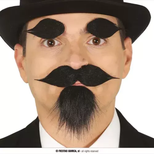 BARBICHE, MOUSTACHE ET SOURCILS ADHÉSIFS