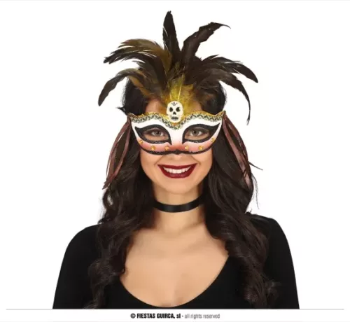 MASQUE VAUDOU AVEC PLUMES