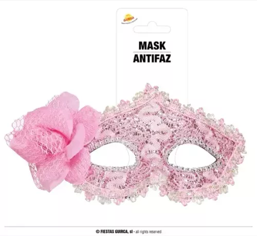 LOUP ROSE AVEC FLEUR