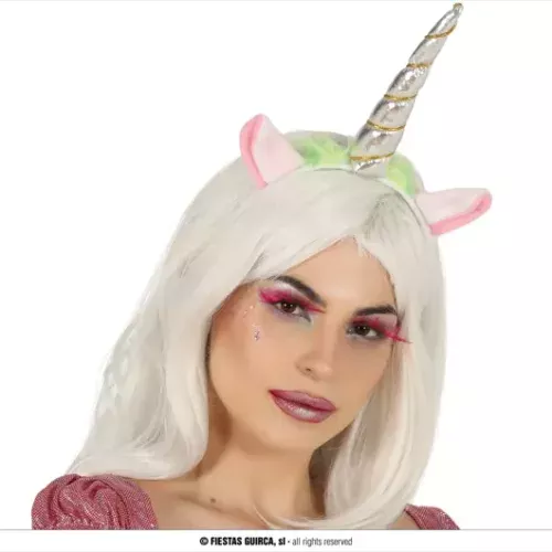 DIADEME UNICORNE ARGENT