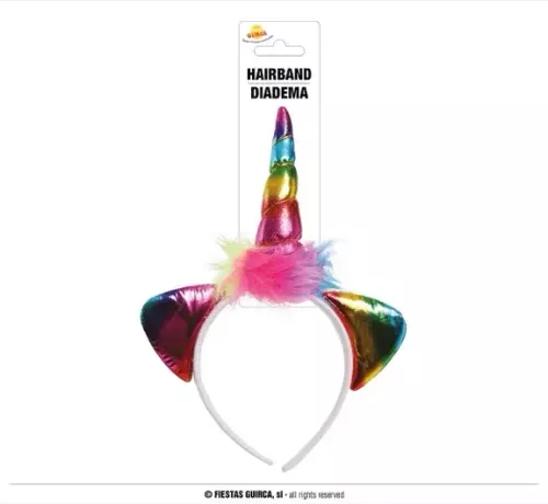 DIADEME UNICORNE MULTICOULEUR ENFANT