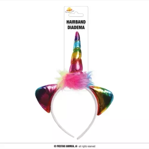 DIADEME UNICORNE MULTICOULEUR ENFANT