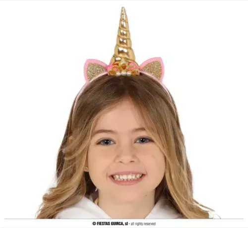 DIADÈME LICORNE OR ENFANTS