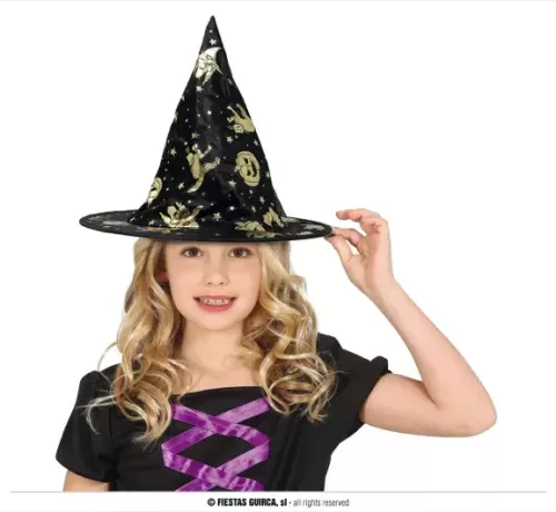 CHAPEAU DE SORCIÈRE NOIR POUR ENFANTS
