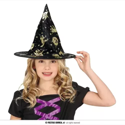 CHAPEAU DE SORCIÈRE NOIR POUR ENFANTS