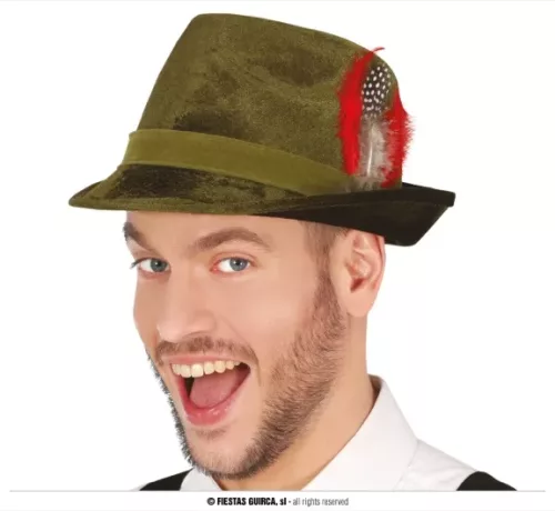 CHAPEAU TIDAL AVEC PLUME, VELOURS