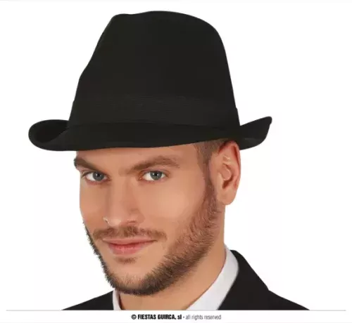 CHAPEAU GANGSTER NOIR