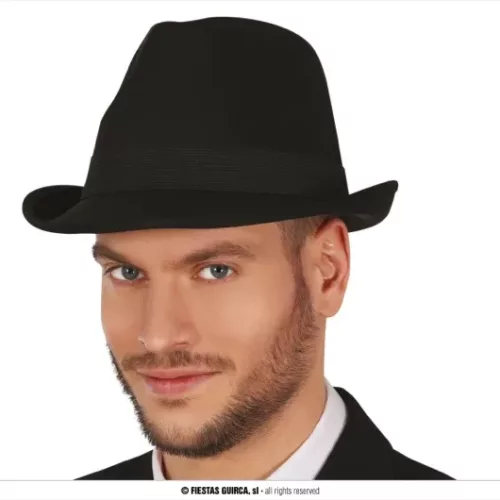 CHAPEAU GANGSTER NOIR