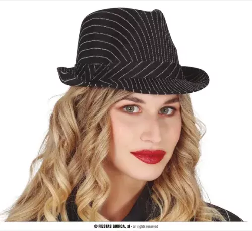 CHAPEAU RAYÉ NOIR