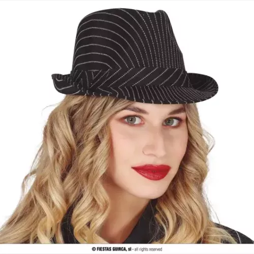 CHAPEAU RAYÉ NOIR