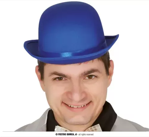 CHAPEAU MELON BLEU HAUT DE GAMME