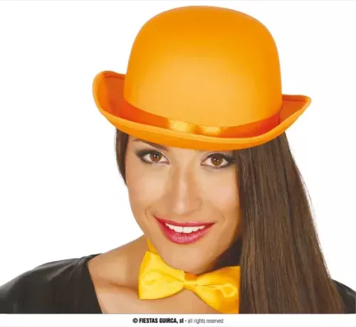 CHAPEAU MELON ORANGE HAUT DE GAMME