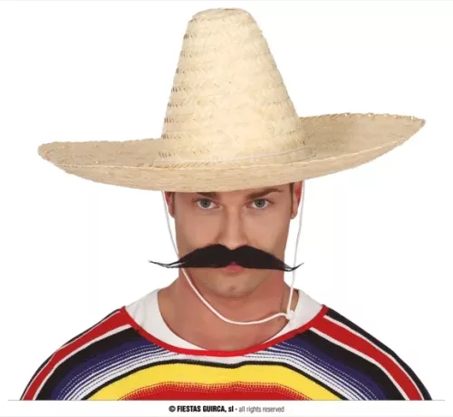 CHAPEAU MEXICAIN PAILLE 50CM