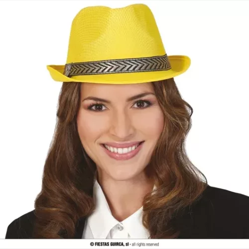 CHAPEAU GANGSTER JAUNE