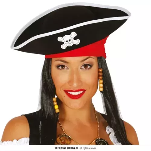 CHAPEAU PIRATE FEUTRE (SANS FOULARD)