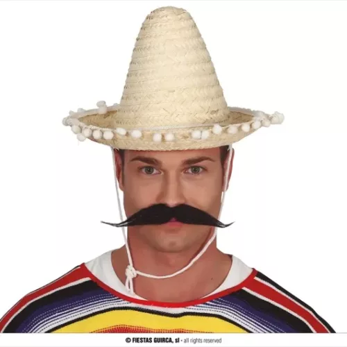 CHAPEAU PAILLE MEXICAIN 33CMS PAILLE