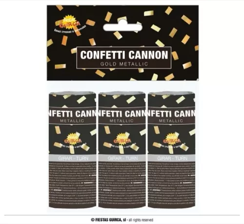 SACHET 3 CANONS 10.5 CM OR