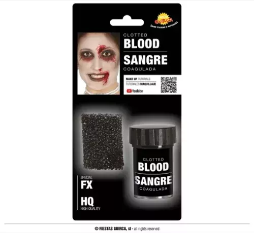 SANG COAGULÉ TUBE AVEC ÉPONGE 15G