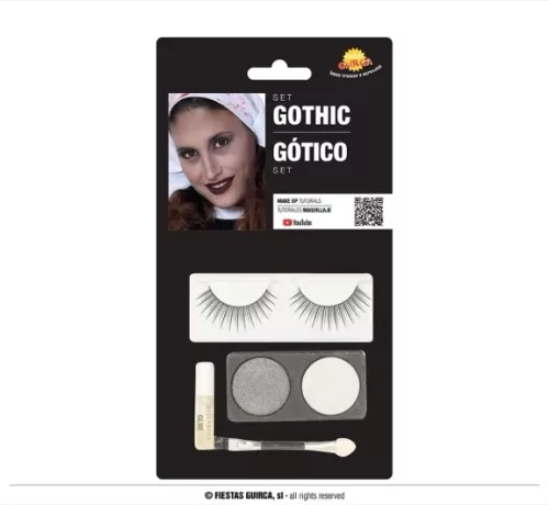SET MAQUILLAGE YEUX ARGENT/BLANC