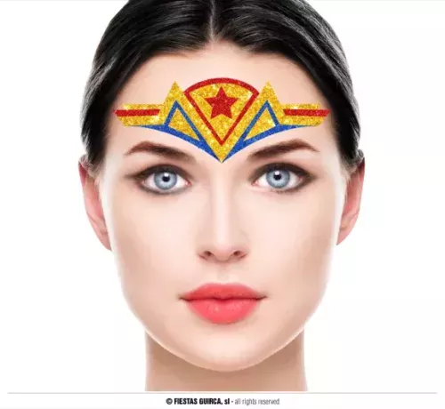 VISAGE DE SUPER-HÉROS À PAILLETTES
