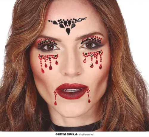BIJOUX VISAGE ADHÉSIFS VAMPIRE – Image 2
